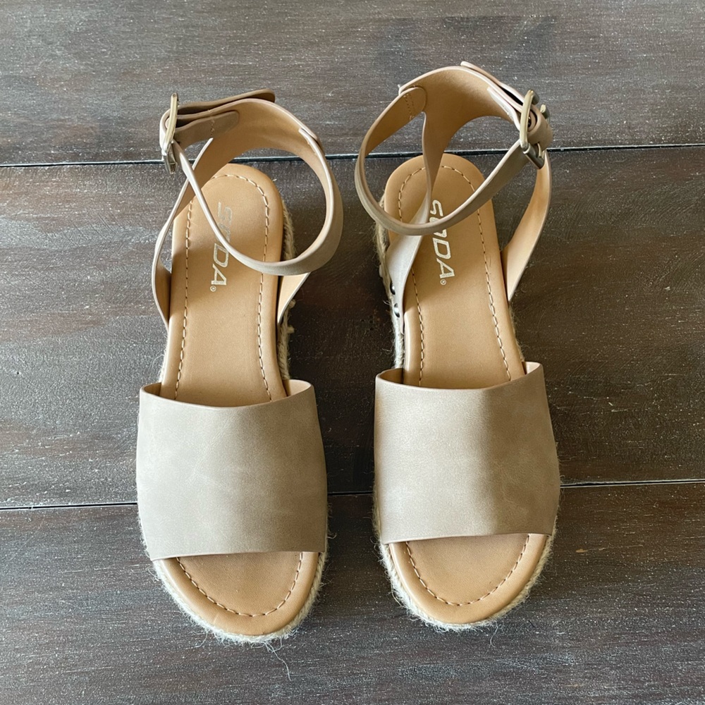 Tan Platform Sandals